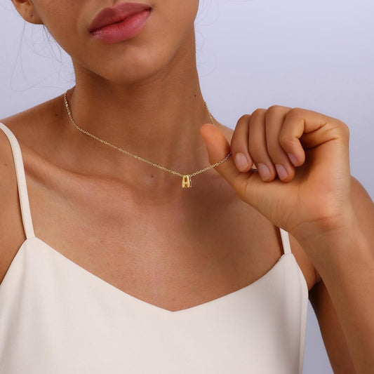 Bubble Initial Necklace